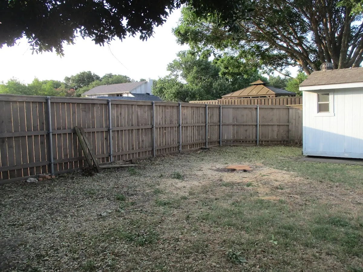 Cleared yard after professional tree removal in Urbanna